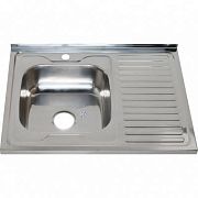 Купить мойка накладная 60*80 (0,8мм) левая,melana. в Иваново магазин сантехники Суперстрой