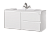 Купить тумба подвесная барселона -105 с 3 ящиками ,белая эмаль,misty. в Иваново магазин сантехники Суперстрой