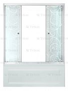 Купить шторка 2 двери 1500 аква,узоры, белый, тритон. в Иваново магазин сантехники Суперстрой