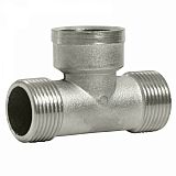 Купить тройник никель 1 ш/г/ш,китай. в Иваново магазин сантехники Суперстрой