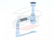 Купить сифон с0115 с узким дном с гибкой трубкой, ани. в Иваново магазин сантехники Суперстрой