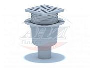 Купить трап вертикальный 50 (10*10) пластиковая решетка та5704, ани . в Иваново магазин сантехники Суперстрой