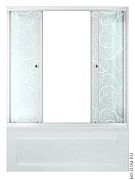 Купить шторка для ванны 1500 стекло узоры 2 двери, тритон. в Иваново магазин сантехники Суперстрой