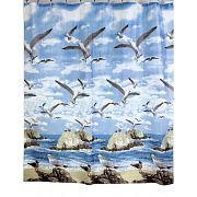 Купить шторка для ванны 180*200 без колец чайки yql-x-259 (461428), zalel. в Иваново магазин сантехники Суперстрой