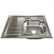 Купить мойка накладная 60*80 (0,4мм) правая, турция. в Иваново магазин сантехники Суперстрой