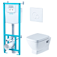 Купить комплект подвесной унитаз нео 1wh302463,santek в Иваново магазин сантехники Суперстрой