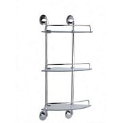 Купить полка стеклянная 3-ярусная нв1607-3, haiba. в Иваново магазин сантехники Суперстрой