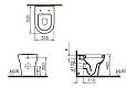 Купить унитаз приставной zentrum 5788b003-0075,белый, btw ,vitra. в Иваново магазин сантехники Суперстрой
