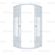 Купить душевая ширма стандарт 90*90 полукруг узоры,тритон. в Иваново магазин сантехники Суперстрой