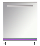 Купить зеркало джулия - 65  с полочкой 12 мм сиреневое,misty. в Иваново магазин сантехники Суперстрой