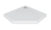 Купить поддон акриловый диаманд 90*90*11,5,bas в Иваново магазин сантехники Суперстрой