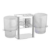 Купить держатель для зубных щеток и пасты с двумя стаканами d216100, d-lin. в Иваново магазин сантехники Суперстрой