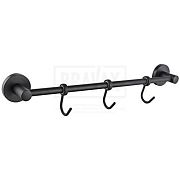 Купить вешалка-планка с 3 крючками, черная d288111-3, d-lin. в Иваново магазин сантехники Суперстрой