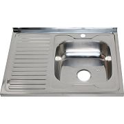 Купить мойка накладная 60*80 (0,8мм) правая, melana. в Иваново магазин сантехники Суперстрой