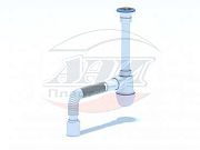 Купить сифон с1010 с узким дном с гибкой трубкой, ани. в Иваново магазин сантехники Суперстрой