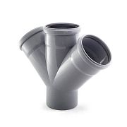 Купить крестовина пвх 110*110*110*45, россия. в Иваново магазин сантехники Суперстрой