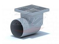 Купить трап горизонтальный 110 (15*15) нж решетка та1112, ани. в Иваново магазин сантехники Суперстрой