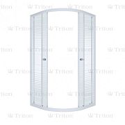 Купить душевая ширма стандарт 100*100 полукруг полосы,тритон. в Иваново магазин сантехники Суперстрой