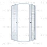 Купить душевая ширма стандарт 100*100 полукруг полосы,тритон. в Иваново магазин сантехники Суперстрой