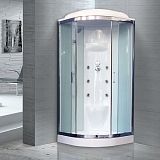 Купить душевая кабина royal bath rb 90hk7-wt-ch, 90*90*217,нп пс, белая задняя стенка, гидромассаж в Иваново магазин сантехники Суперстрой