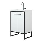 Купить тумба айрон-70 черный/белый+рак.фостер-70, corozo. в Иваново магазин сантехники Суперстрой