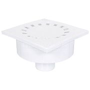 Купить трап пластмассовый 50 (15*15) вертикальный белый, россия. в Иваново магазин сантехники Суперстрой