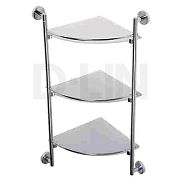 Купить полка угловая 3-х ярусная стекло d263100, d-lin. в Иваново магазин сантехники Суперстрой