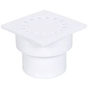 Купить трап пластмассовый 110 (15*15) прямой белый, россия. в Иваново магазин сантехники Суперстрой