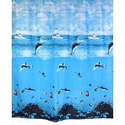 Купить шторка для ванны 180*200 без колец dolphins (454090/yql-1023), турция. в Иваново магазин сантехники Суперстрой