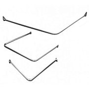 Купить карниз для ванны с кольцами угловой 90*90 хром, zalel. в Иваново магазин сантехники Суперстрой