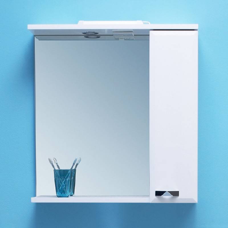 Купить зеркальный шкаф cristal 60 п, 1/дв, белый, sanstar в Иваново магазин сантехники Суперстрой
