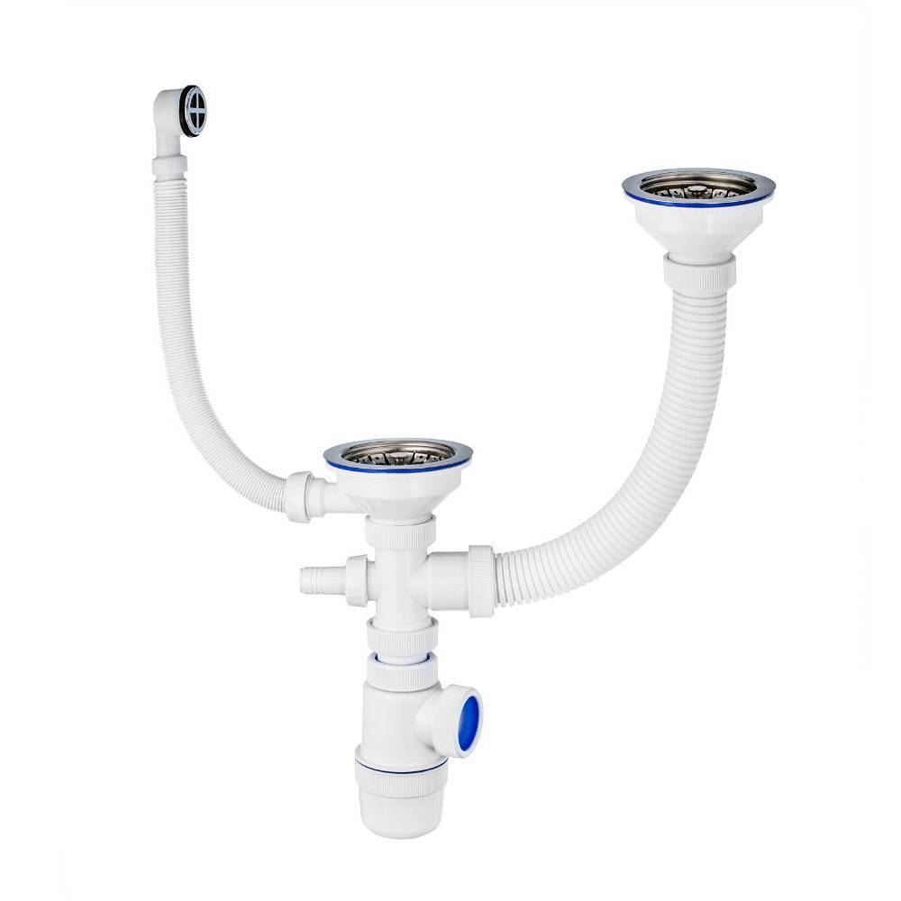 Купить сифон элит 30986178 для мойки и отверстием  для стиральной машины, alcaplast. в Иваново магазин сантехники Суперстрой