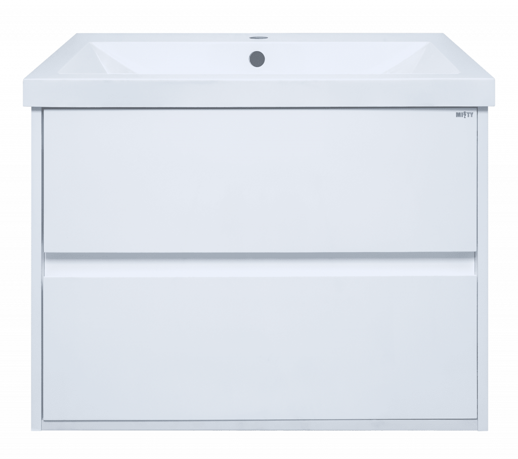 Купить тумба  алиса-75 тумба 1 ящ.белый+раковина, misty. в Иваново магазин сантехники Суперстрой