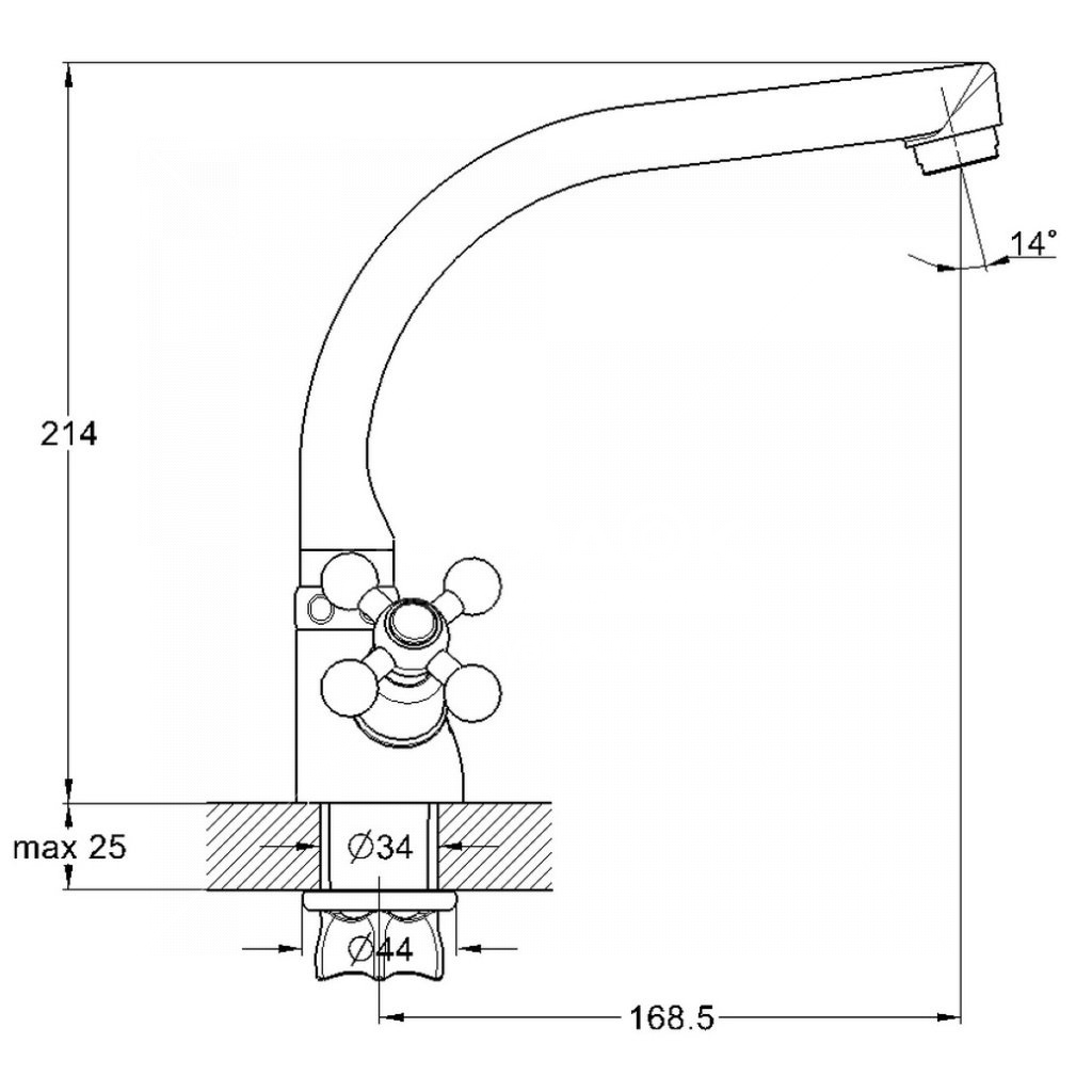 Купить смеситель для кухни kld-827/qtz4-d827, g-lauf. в Иваново магазин сантехники Суперстрой