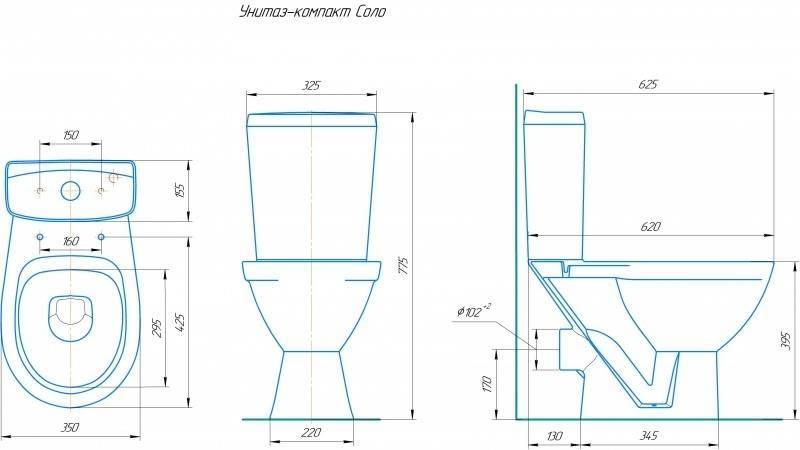 Купить компакт-унитаз соло коричневый, rosa. в Иваново магазин сантехники Суперстрой