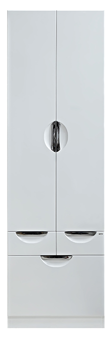 Купить пенал  жасмин- 60 белая эмаль + б/к с 2 ящ.,misty. в Иваново магазин сантехники Суперстрой