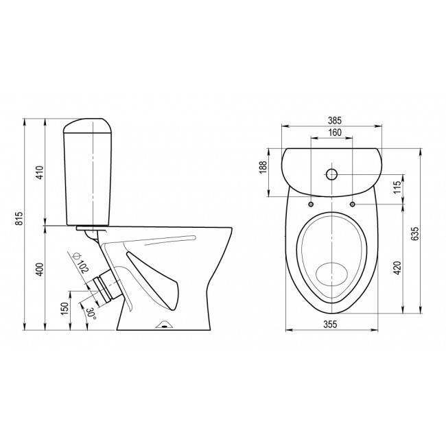 Купить компакт-унитаз версия белый, santeri. в Иваново магазин сантехники Суперстрой