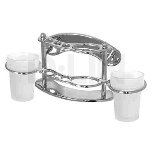 Купить держатель для зубных щеток и пасты с двумя стаканами d213100, d-lin. в Иваново магазин сантехники Суперстрой