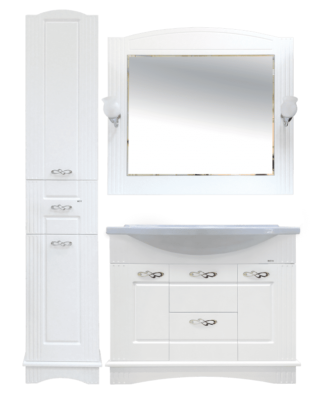 Купить тумба эльбрус-100 белая + раковина, misty. в Иваново магазин сантехники Суперстрой