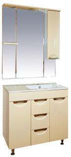 Купить тумба кристи -90  левая беж.,misty в Иваново магазин сантехники Суперстрой