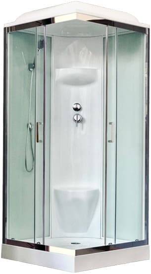 Купить душевая кабина royal rb 80нр6-wt-ch,80*80*217,нп пс,белая задняя стенка в Иваново магазин сантехники Суперстрой