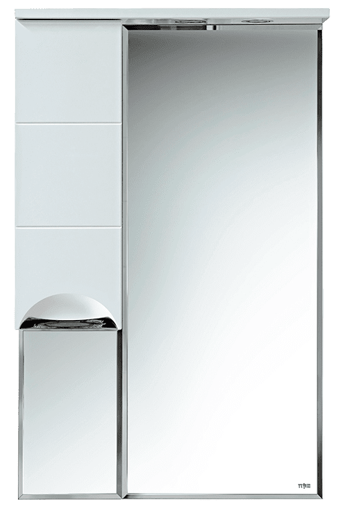 Купить зеркало-шкаф петра-65 белое, левое, свет, misty. в Иваново магазин сантехники Суперстрой