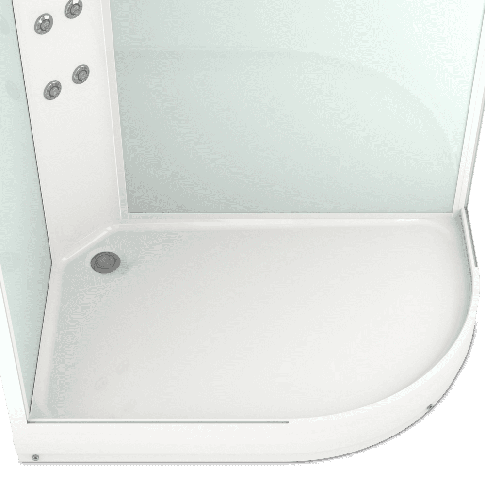 Купить душевая кабина domani spa delight 128 120*80 r нп тс, задняя стенка черная, с электрикой, гидромассажем в Иваново магазин сантехники Суперстрой