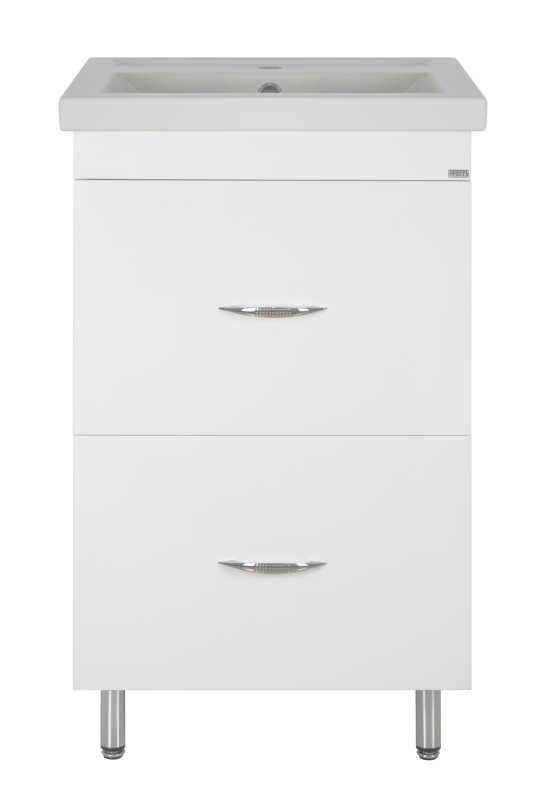 Купить тумба фостер-50 напольная+раковина kirovit, 2 ящика, misty. в Иваново магазин сантехники Суперстрой