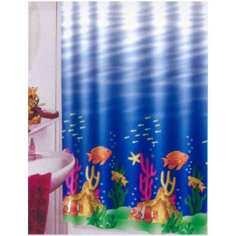 Купить шторка для ванны 180*200 без колец аквариум, zalel. в Иваново магазин сантехники Суперстрой