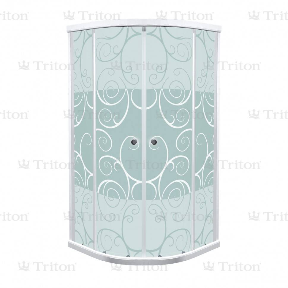 Купить душевая кабина тритон узоры  аква 100*100 а, нп в Иваново магазин сантехники Суперстрой