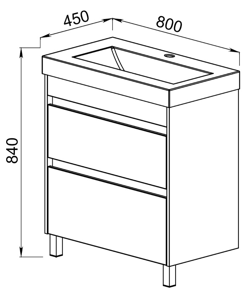 Купить тумба диана-80 кендал/черный матовый+ раковина фостер,stella polar. в Иваново магазин сантехники Суперстрой