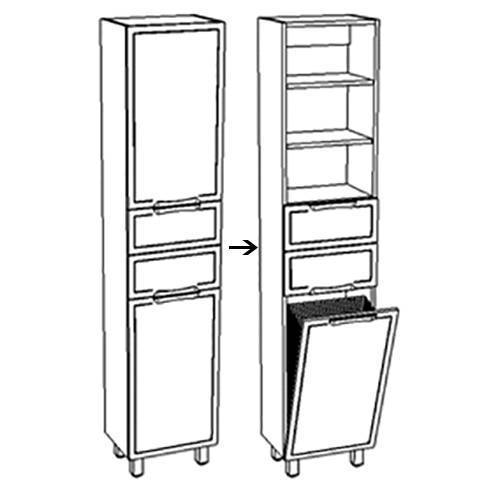 Купить пенал монро-40 z2 корзина белый, corozo. в Иваново магазин сантехники Суперстрой