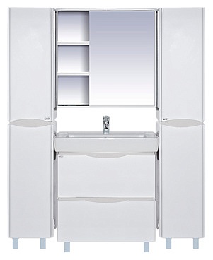 Купить тумба венера - 80  с 2 ящиками, белая ,misty. в Иваново магазин сантехники Суперстрой