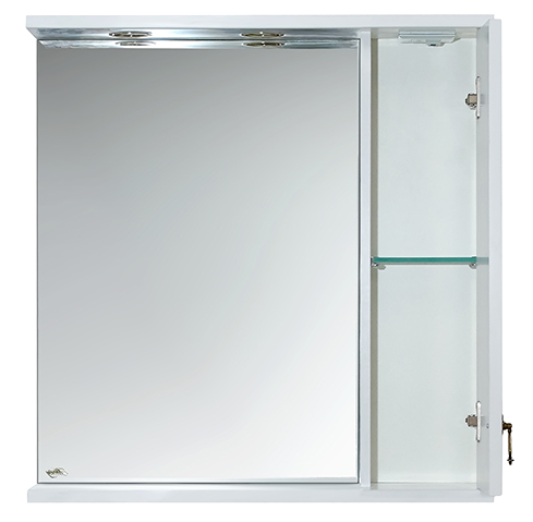 Купить зеркало - шкаф вояж - 70 прав. белая патина,misty. в Иваново магазин сантехники Суперстрой